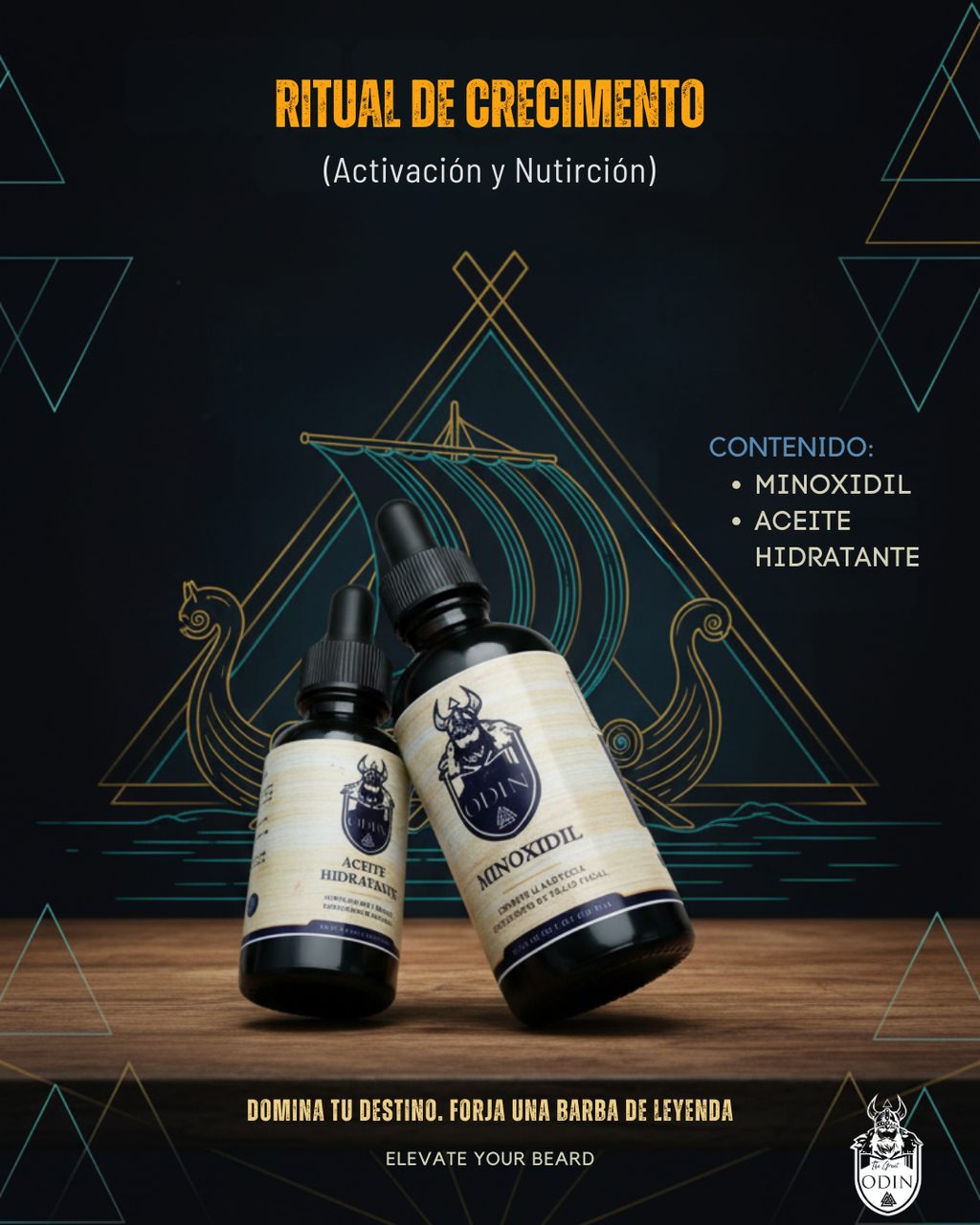 RITUAL DE CRECIMIENTO VIKINGO! tratamiento de crecimiento de The Great Odin en presentación atractiva.